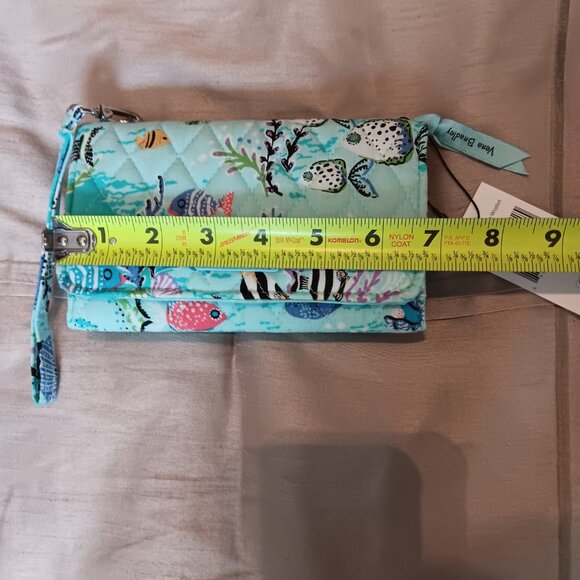 Vera Bradley Crossbody Wallet Antilles Treasure Ocean Marine Life Fish - Picture 4 of 5